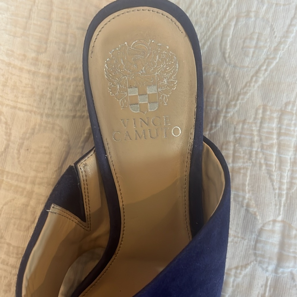 Vince Camuto Total Blue Suede Slides - image 3